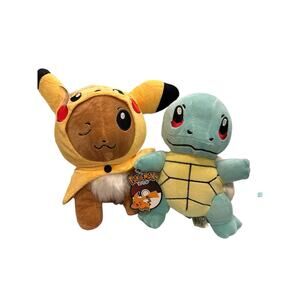 Pokemon Plush Lot Pikachu Eevee Costume Squirtle Turtle Arcade Prize5/42